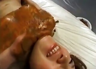 It seems that this Japanese woman loves feces