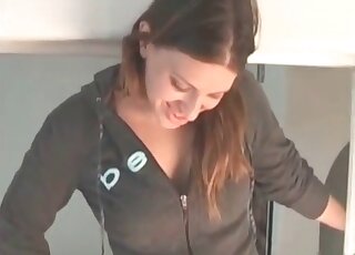 His girlfriend is filmed while serving him warm poop